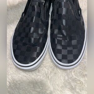 ✨Vans black checkered sneakers